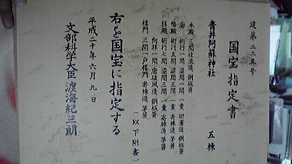 指定書