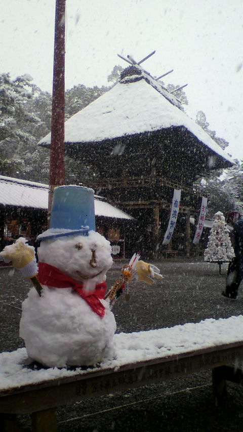 国宝の雪だるま